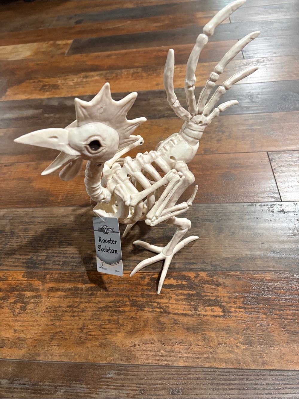 Cream Rooster Skeleton Decorative Accent